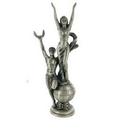Resin Olympic Victory Couple Trophy Figure (12")